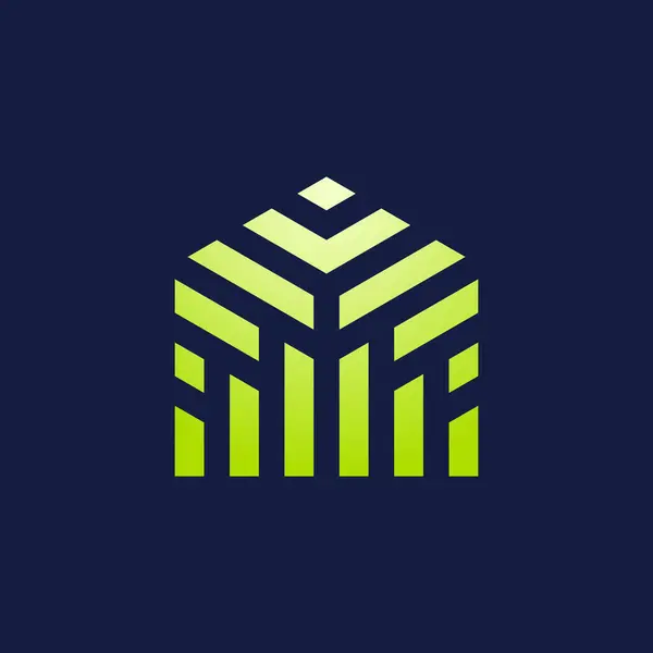 Moderne Maison Naturelle Bar Vert Logo — Image vectorielle