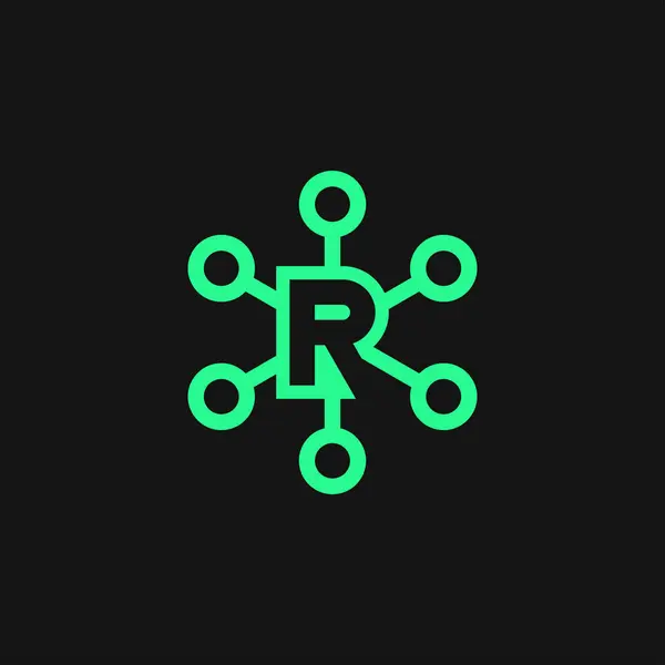 Litera Logo Połączenia Sieciowego — Wektor stockowy