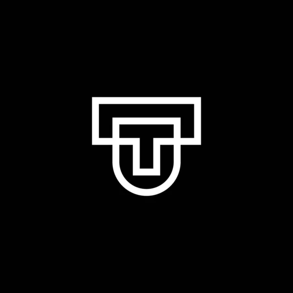 现代优雅的字母Tu或Ut首字母标识 — 图库矢量图片