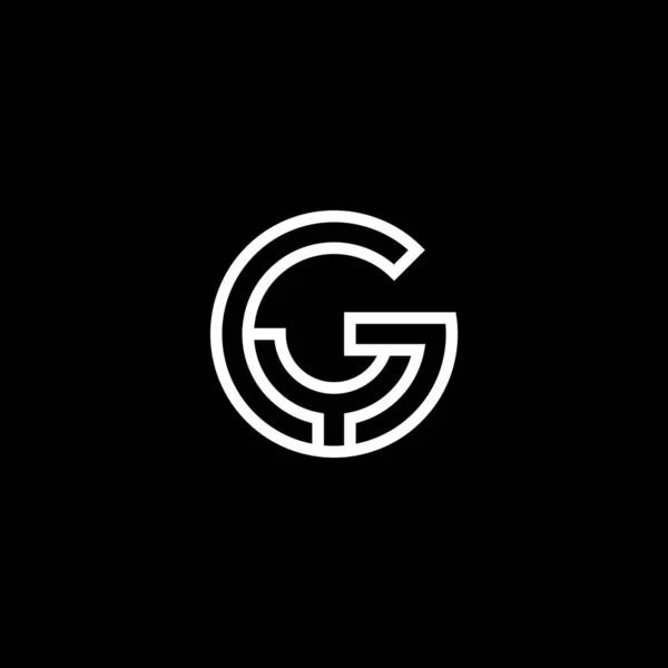Lettera Moderna Elegante Logo Iniziale — Vettoriale Stock