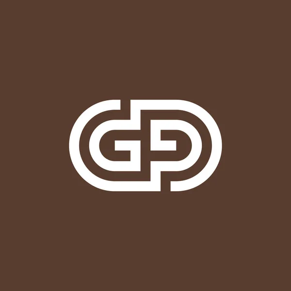 现代字母G和P标志 — 图库矢量图片