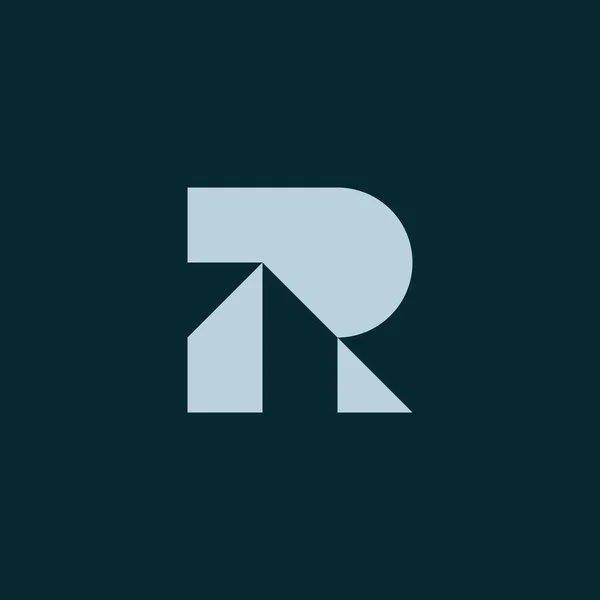 首字母R和房屋标识 住宅物业标志设计 — 图库矢量图片