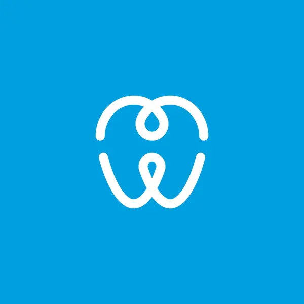 Логотип Сім Стоматологів Представляють Двох Людей Обіймають Один Одного — стоковий вектор