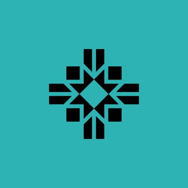 Süslü modern artı çapraz sembol logosu