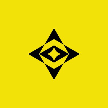 Basit modern kod yıldızı simgesi logosu