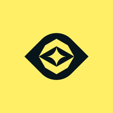 Basit ve modern yıldız gözü logosu