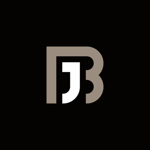 BとJモダンな大胆なBjモノグラムのロゴ — ストックベクタ