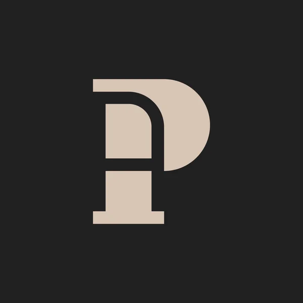 現代PaまたはApモノグラムのロゴ 負のスペース文字Aで — ストックベクタ
