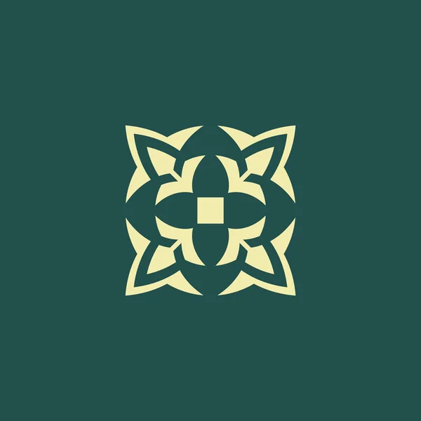 Moderno Elegante Ornamental Floral Abstrato Logotipo — Vetor de Stock