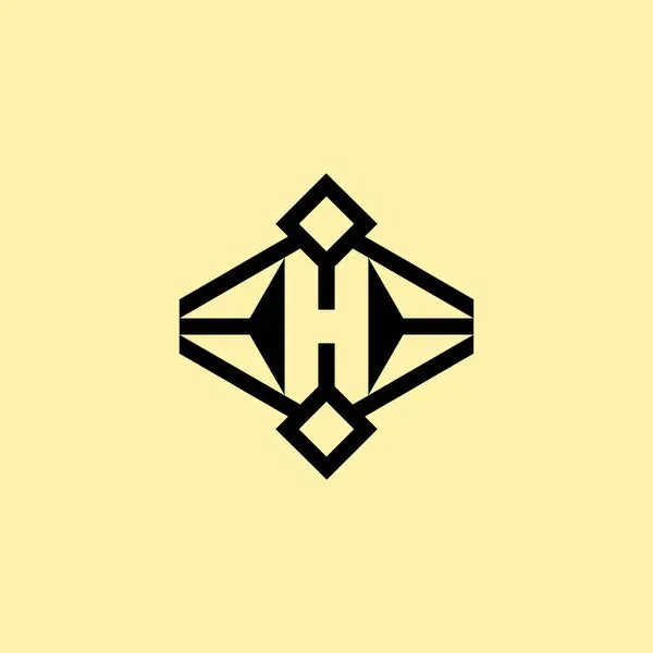 雅致的抽象字母H高级标志 — 图库矢量图片