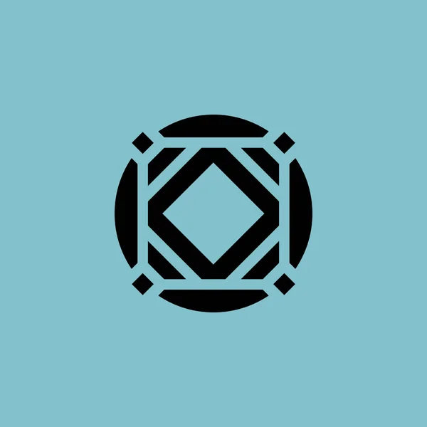 Prydnads Abstrakt Bokstav Cirkel Logotyp — Stock vektor