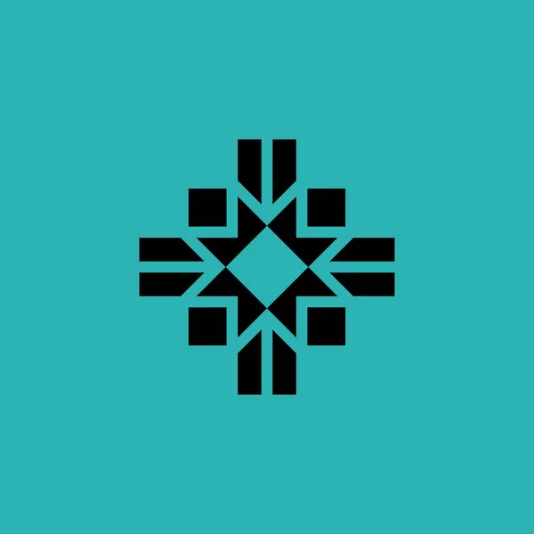 Logo Ornamental Moderno Más Símbolo Cruz — Archivo Imágenes Vectoriales