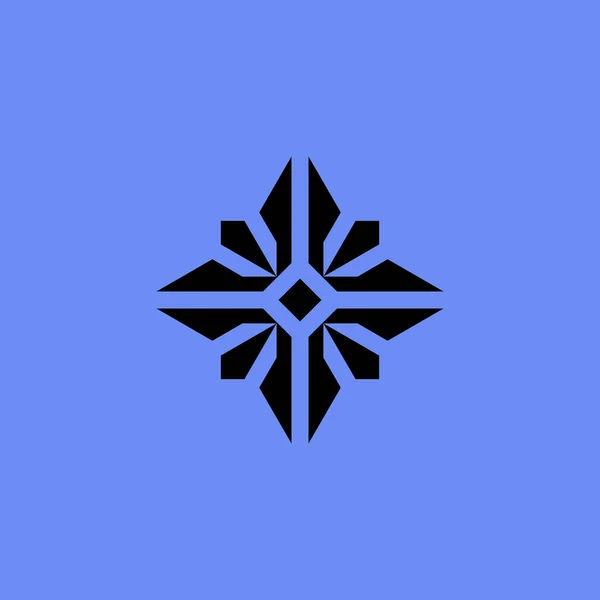 Élégant Logo Étoile Croix Abstraite — Image vectorielle