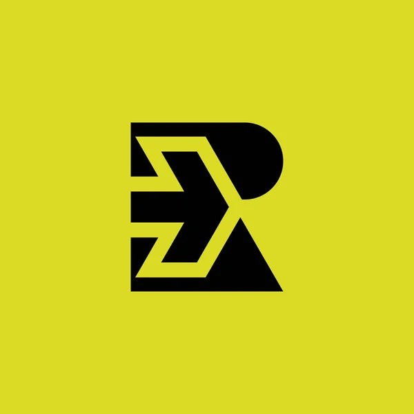 Lettera Iniziale Freccia Avanti Direzione Logo — Vettoriale Stock
