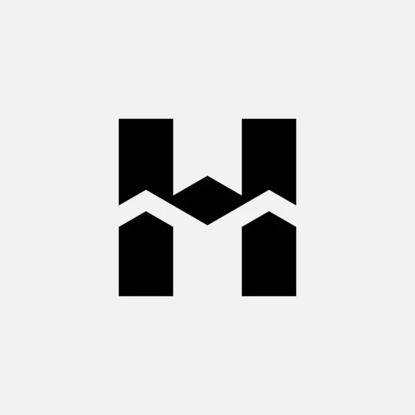 Moderní Písmeno Dům Budova Logo — Stockový vektor