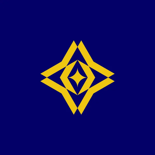 Código Moderno Simples Símbolo Estrela Logotipo —  Vetores de Stock