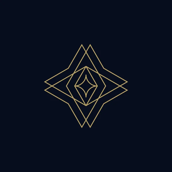Простой Элегантный Логотип Звезды Кода — стоковый вектор