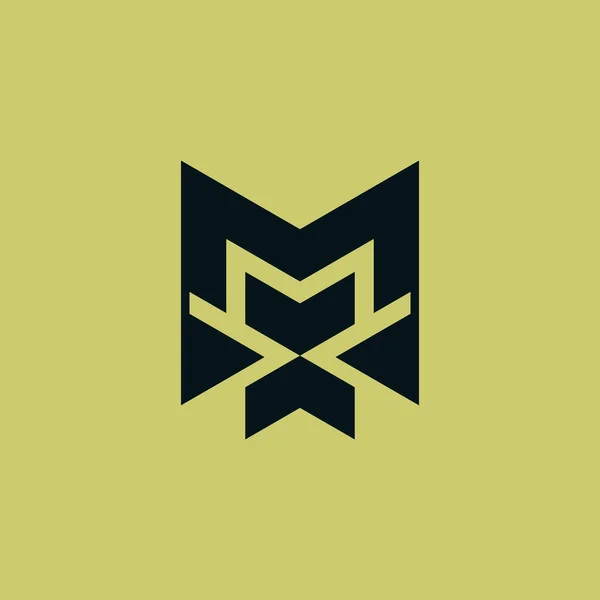 现代字母M倒置箭头标识 — 图库矢量图片