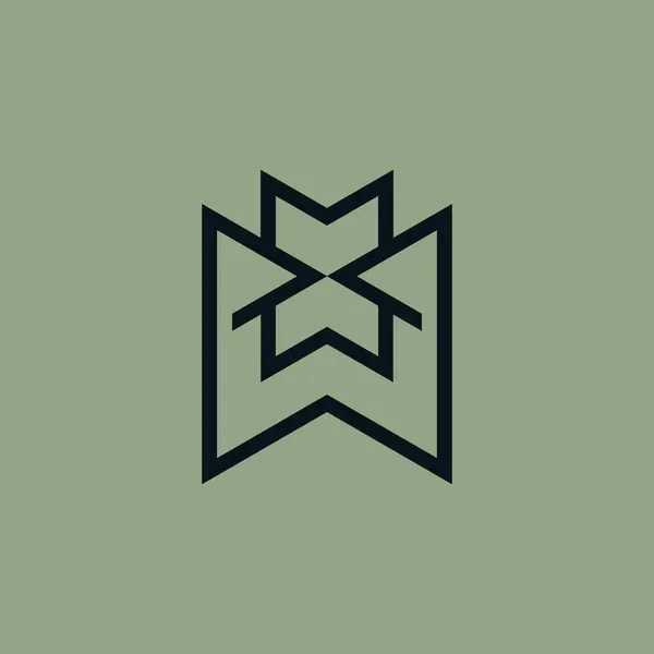 Carta Moderna Cabeça Para Baixo Logotipo Seta — Vetor de Stock