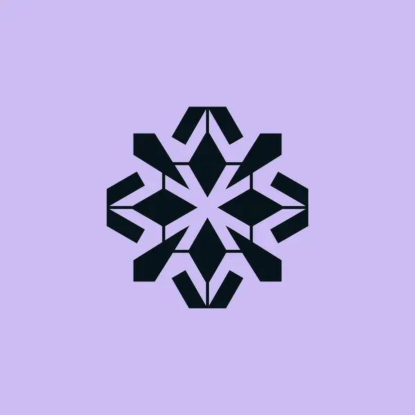 Abstrato Moderno Logotipo Simetria Ornamental —  Vetores de Stock