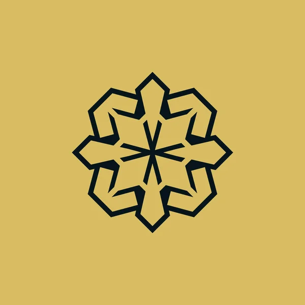 Abstrakte Moderne Ornamentale Symmetrie Logo — Stockvektor