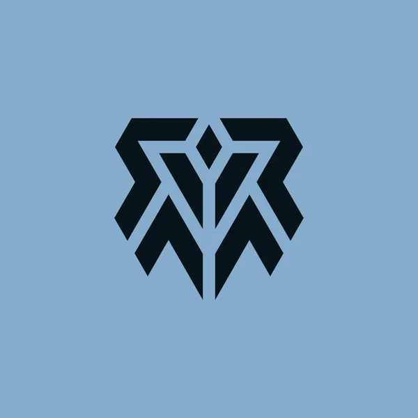 Lettera Iniziale Logo Moderno Triangolo — Vettoriale Stock