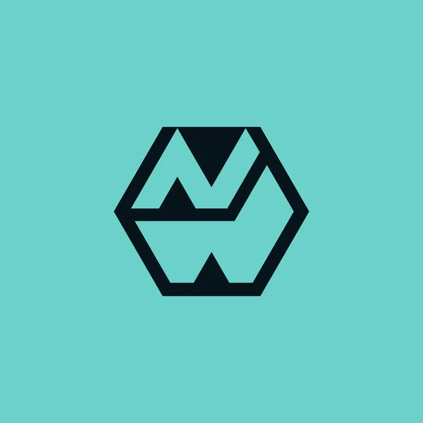 Moderní Písmeno Nebo Monogram Hexagon Logo — Stockový vektor