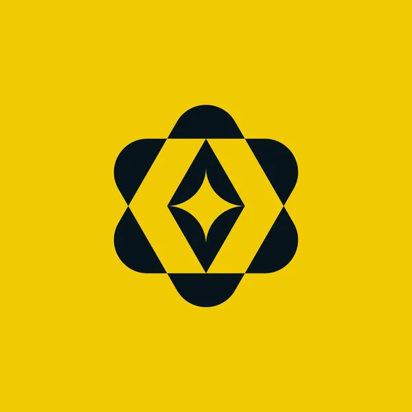 Простой Современный Логотип Шестиугольника — стоковый вектор