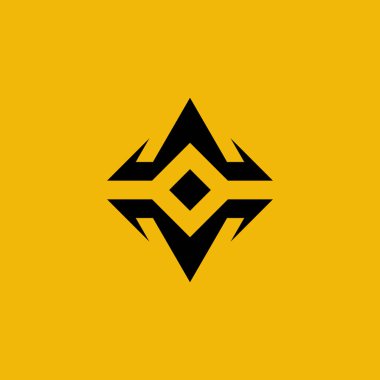 modern harf AV veya VA monogram soyut logo