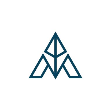 A harfi ve M harfi modern logo.