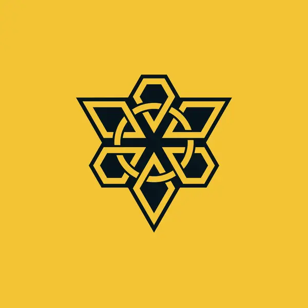 Zarif Elmas Bağlantı Ağı Mücevher Logosu — Stok Vektör