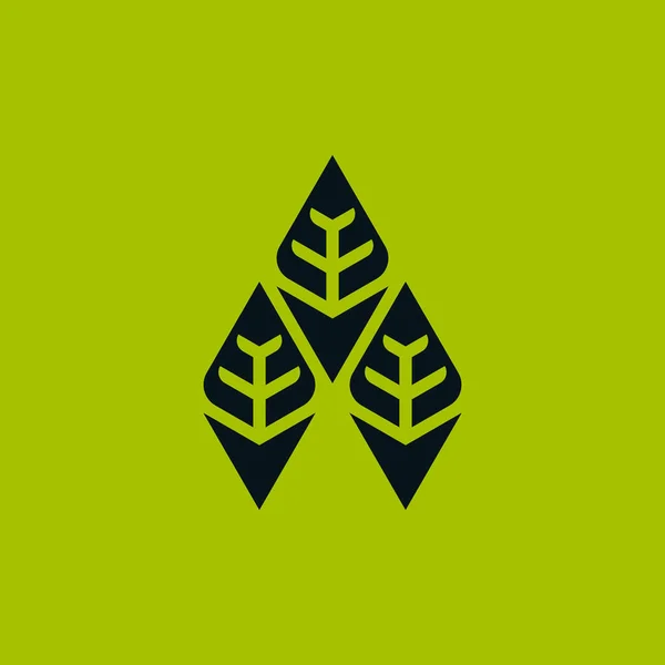 Arbre Trois Flèche Vers Bas Direction Nature Logo — Image vectorielle