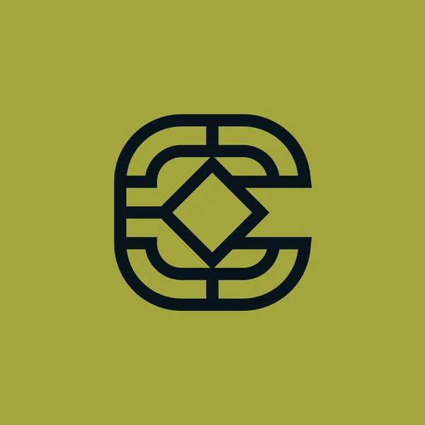 抽象的な現代文字 正方形行モノグラムのロゴ — ストックベクタ