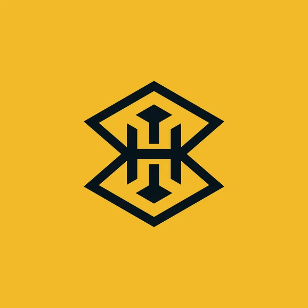 現代の初期の文字 またはHi ラインのブランドのロゴ — ストックベクタ