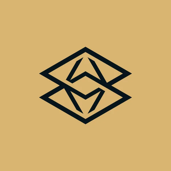 Lettere Semplici Moderne Logo Monogram Linee — Vettoriale Stock