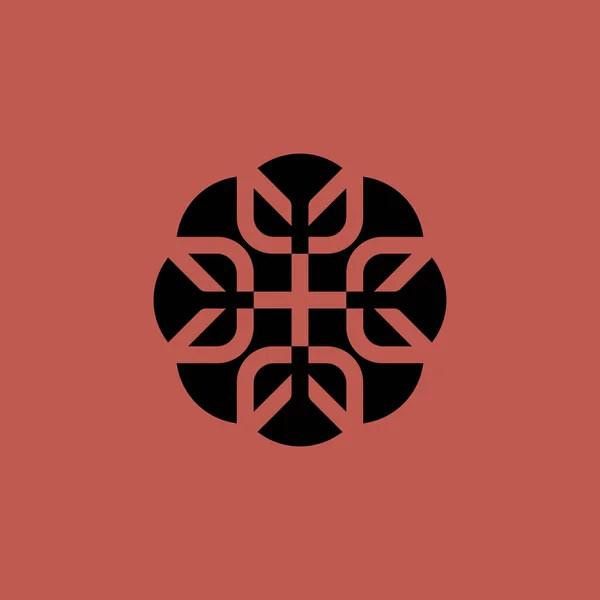Abstrakt Blomma Blad Kronblad Hjärna Sinne Logotyp — Stock vektor