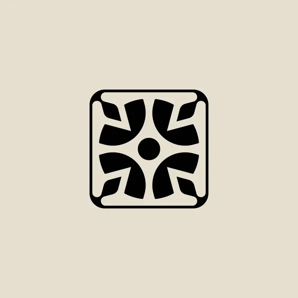 Logotipo Patrón Cuadrado Ornamental Abstracto — Archivo Imágenes Vectoriales