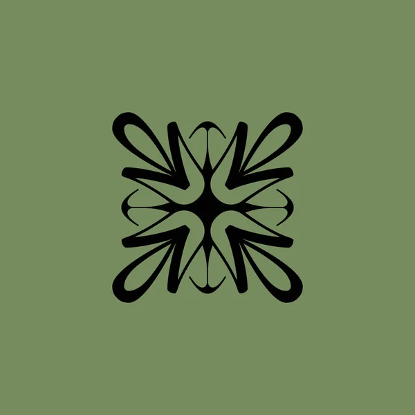 Abstraktní Ornamentální Symetrické Písmeno Nebo Elegantní Logo — Stockový vektor
