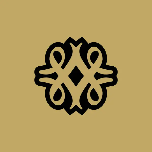 Abstract Ornamental Tribal Logo — Stock Vector