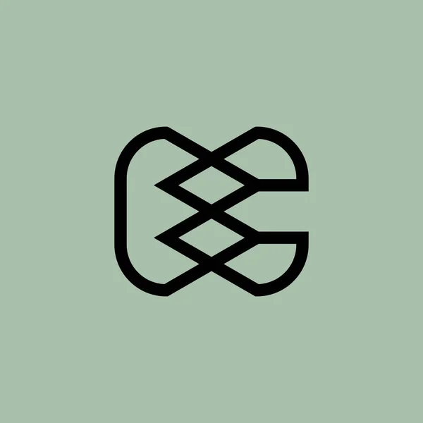 Carta Moderna Pilha Logotipo Camadas — Vetor de Stock