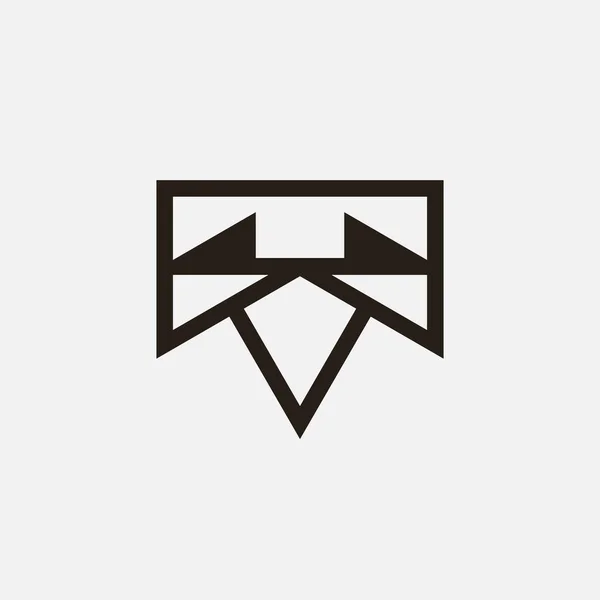 Abstrato Carta Moderna Logotipo Elegante — Vetor de Stock