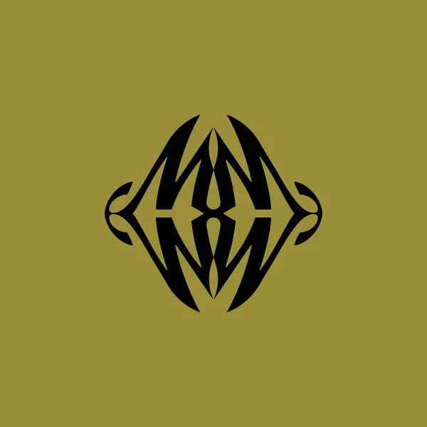Abstracto Elegante Letra Tribal Logo — Vector de stock