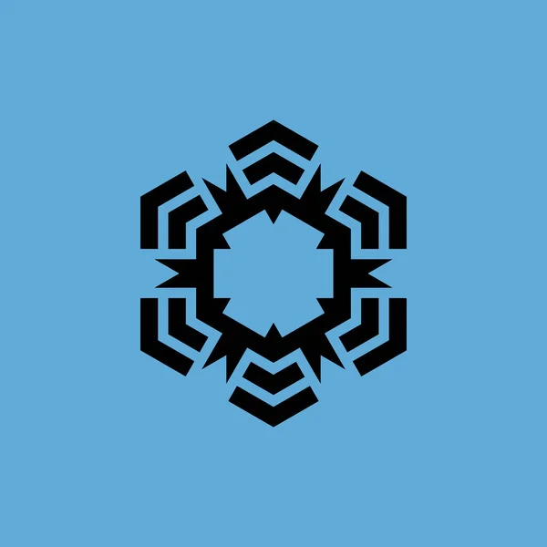 Abstrato Moderno Sinal Hexagonal Logotipo Conexão — Vetor de Stock