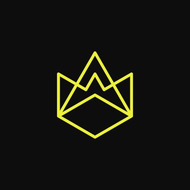 Basit modern harf W taç ok logosu