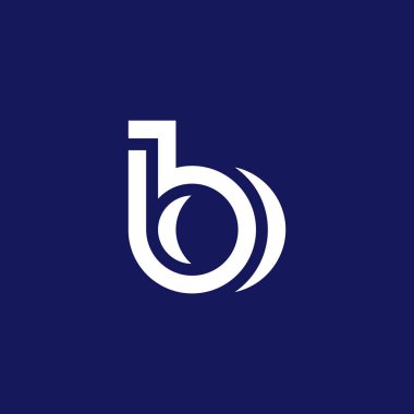 şık ilk harf B monogram logosu