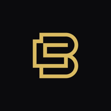 ilk harf BS veya SB modern monogram logosu