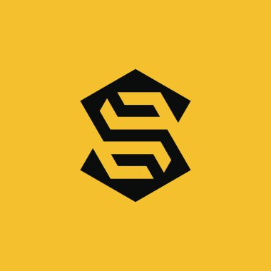 soyut ve kalın harf N modern logo