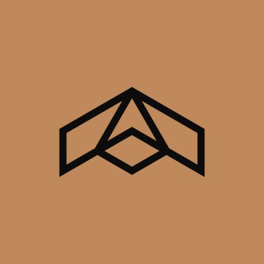 İlk harf Bir ok uçağı logosu