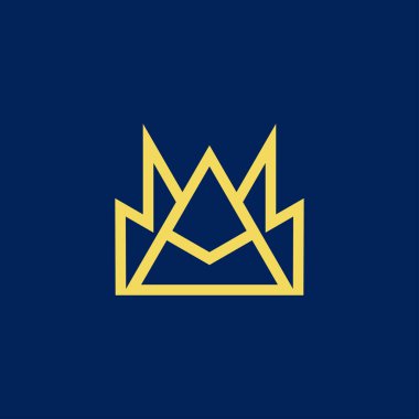 A harfi ve soyut taç logosu.