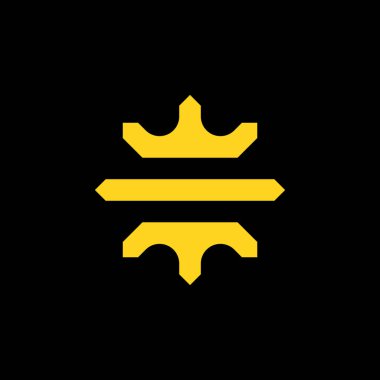 Soyut harf E Crown logosu